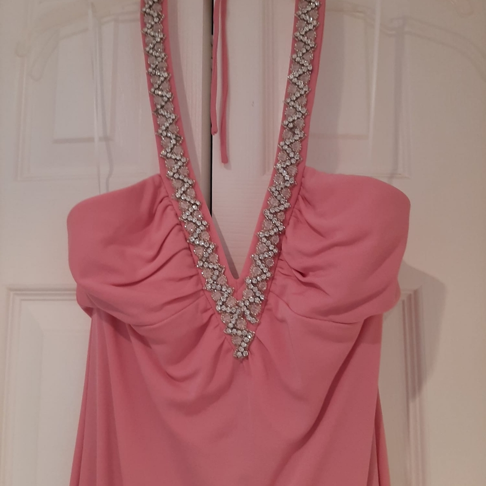 Beautiful Abs Allen Schwartz Pink Evening Essentials Gown Size Small